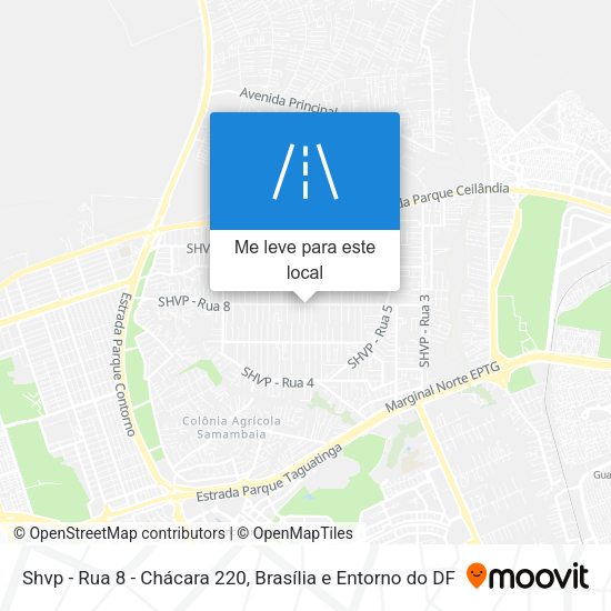 Shvp - Rua 8 - Chácara 220 mapa