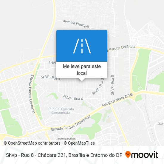 Shvp - Rua 8 - Chácara 221 mapa