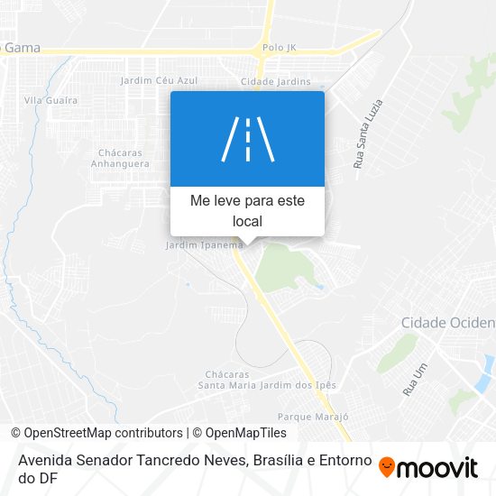 Avenida Senador Tancredo Neves mapa