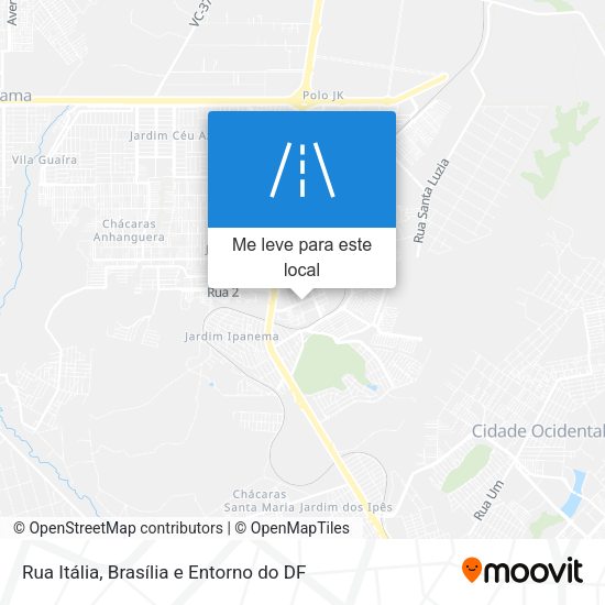 Rua Itália mapa