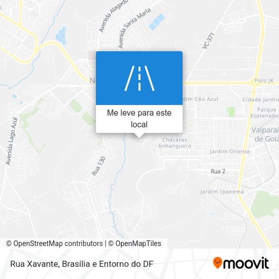 Rua Xavante mapa