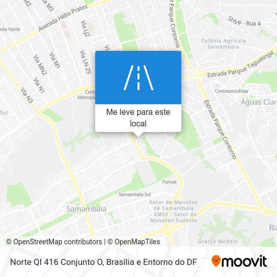 Norte QI 416 Conjunto O mapa