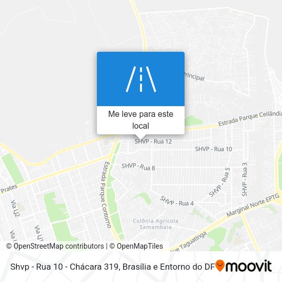 Shvp - Rua 10 - Chácara 319 mapa