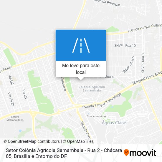 Setor Colônia Agrícola Samambaia - Rua 2 - Chácara 85 mapa