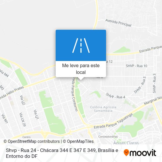 Shvp - Rua 24 - Chácara 344 E 347 E 349 mapa
