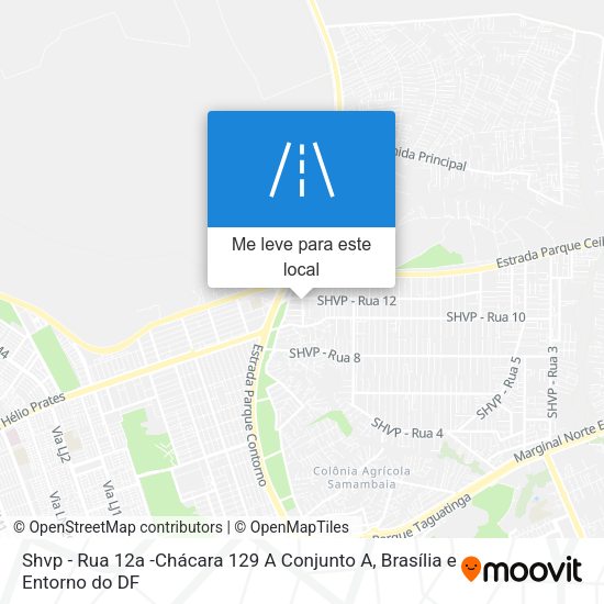 Shvp - Rua 12a -Chácara 129 A Conjunto A mapa