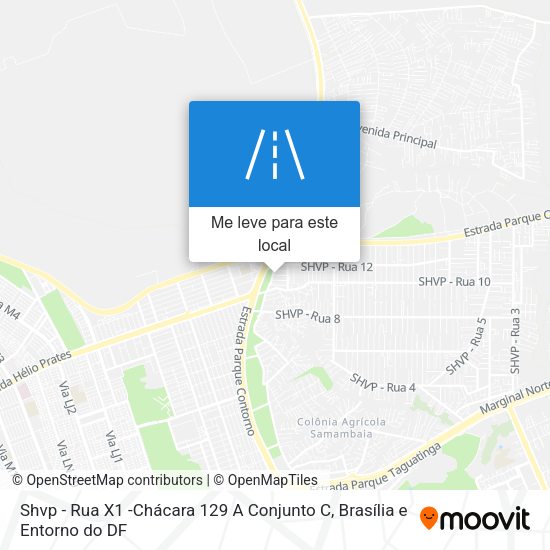 Shvp - Rua X1 -Chácara 129 A Conjunto C mapa