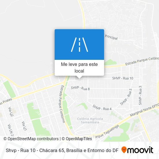Shvp - Rua 10 - Chácara 65 mapa
