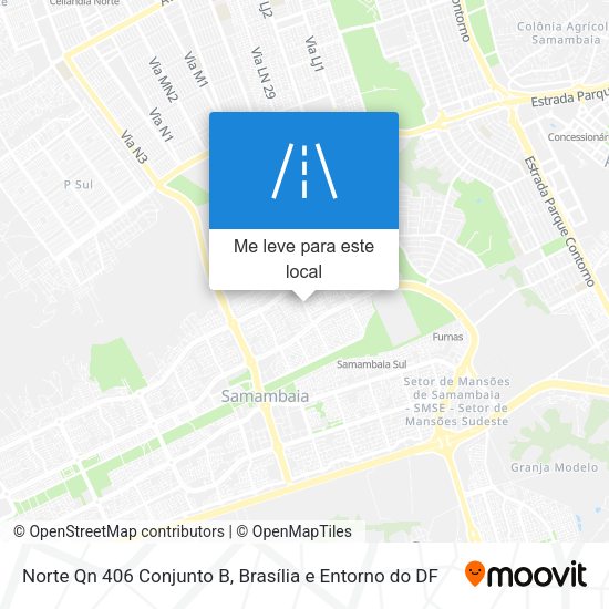 Norte Qn 406 Conjunto B mapa