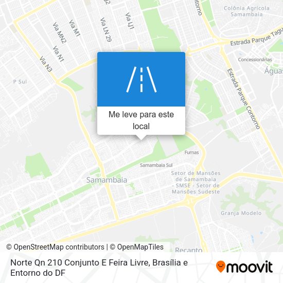 Norte Qn 210 Conjunto E Feira Livre mapa