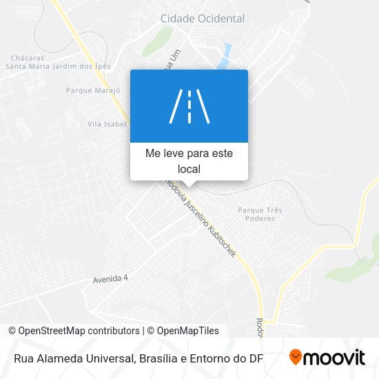 Rua Alameda Universal mapa