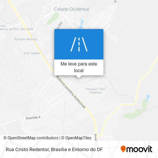 Rua Cristo Redentor mapa