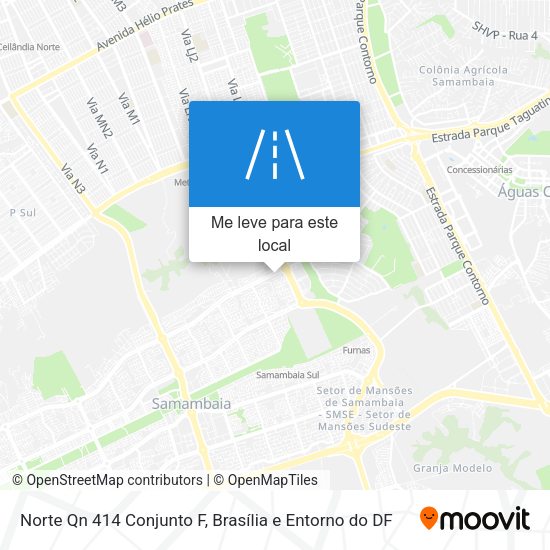 Norte Qn 414 Conjunto F mapa
