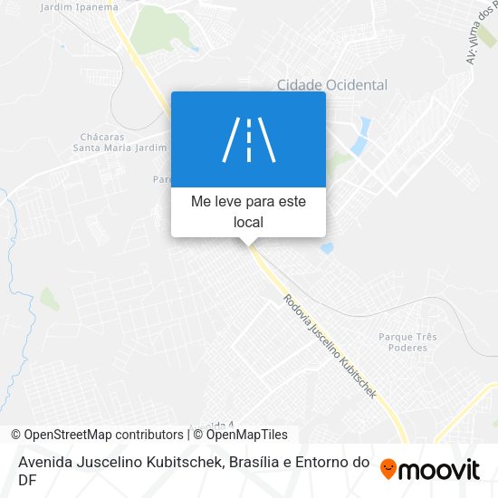 Avenida Juscelino Kubitschek mapa