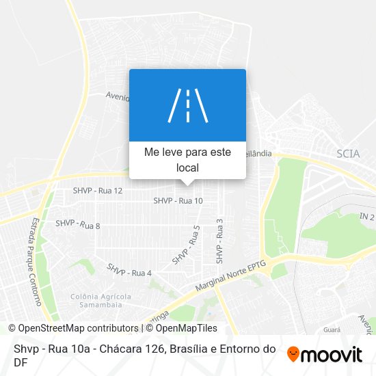 Shvp - Rua 10a - Chácara 126 mapa