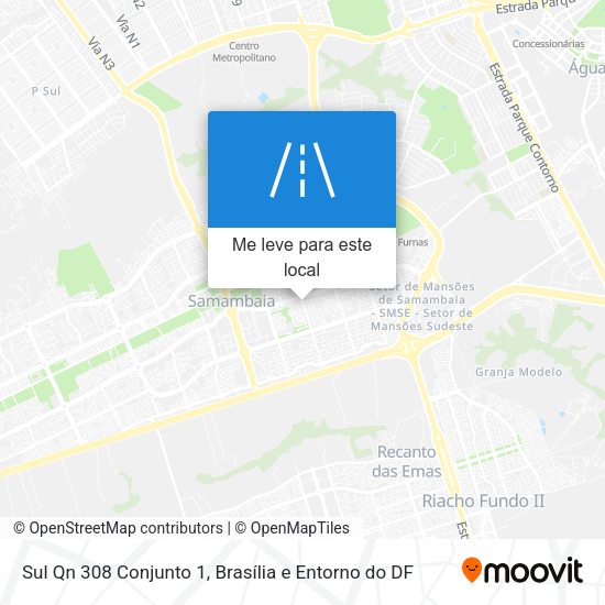 Sul Qn 308 Conjunto 1 mapa
