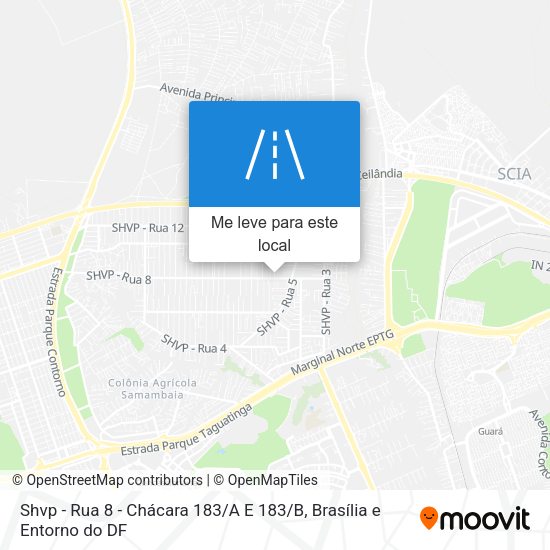 Shvp - Rua 8 - Chácara 183 / A E 183 / B mapa