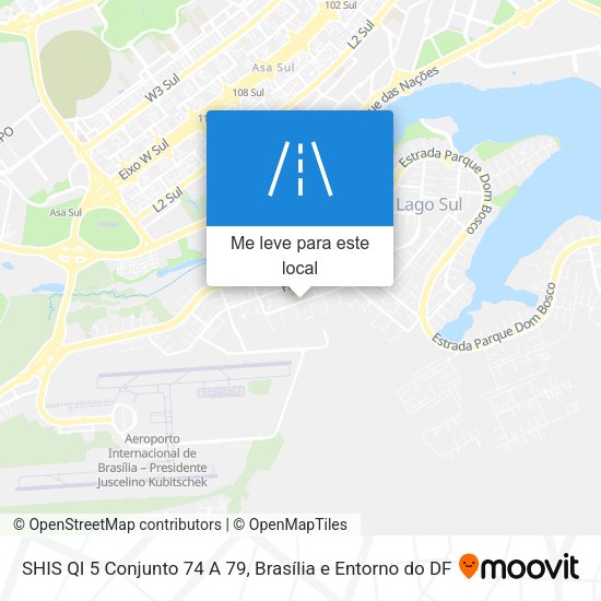 SHIS QI 5 Conjunto 74 A 79 mapa