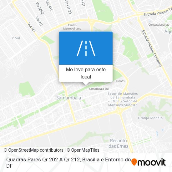 Quadras Pares Qr 202 A Qr 212 mapa