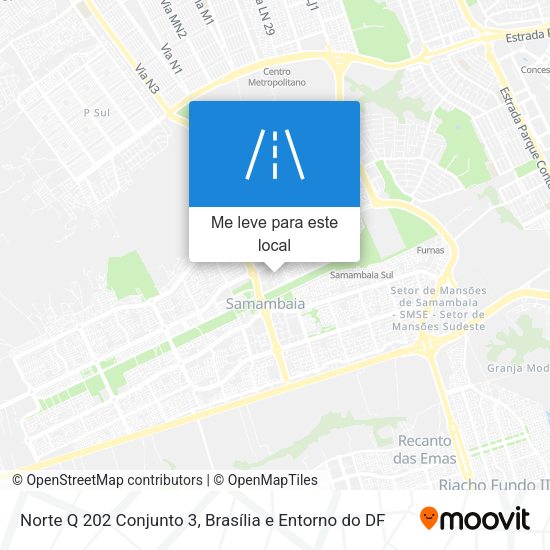 Norte Q 202 Conjunto 3 mapa