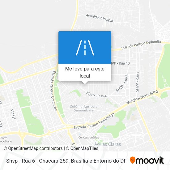 Shvp - Rua 6 - Chácara 259 mapa