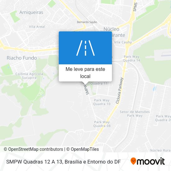 SMPW Quadras 12 A 13 mapa