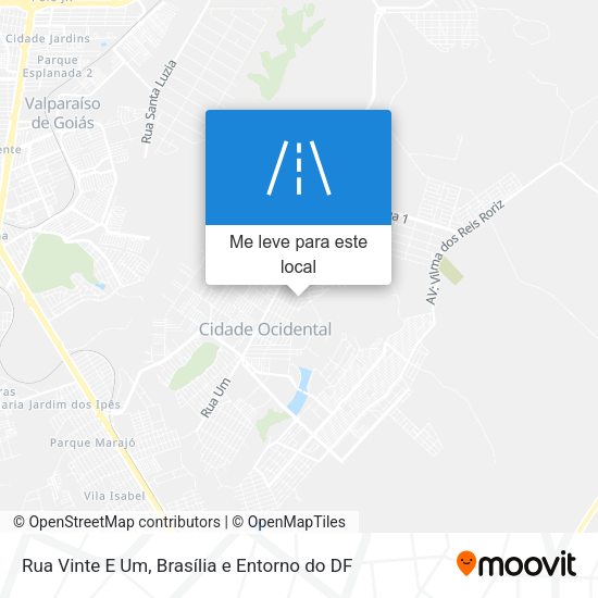 Rua Vinte E Um mapa
