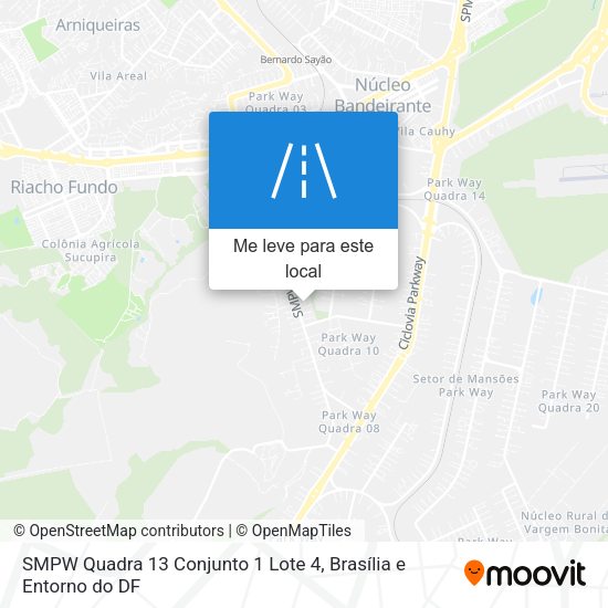 SMPW Quadra 13 Conjunto 1 Lote 4 mapa