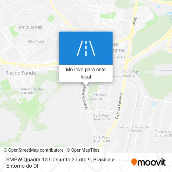 SMPW Quadra 13 Conjunto 3 Lote 9 mapa