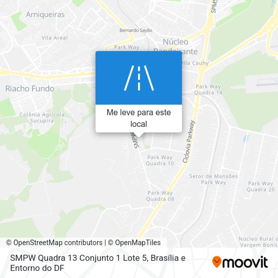 SMPW Quadra 13 Conjunto 1 Lote 5 mapa