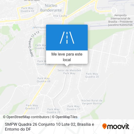 SMPW Quadra 26 Conjunto 10 Lote 02 mapa