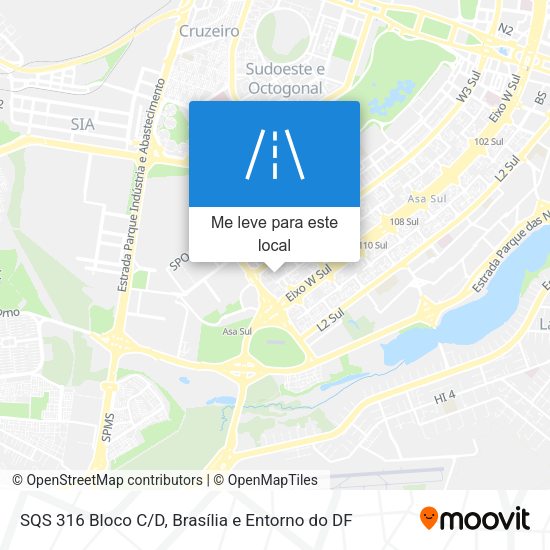 SQS 316 Bloco C/D mapa