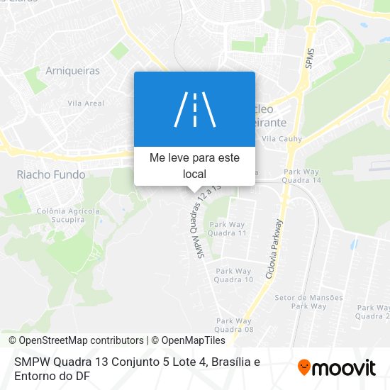 SMPW Quadra 13 Conjunto 5 Lote 4 mapa