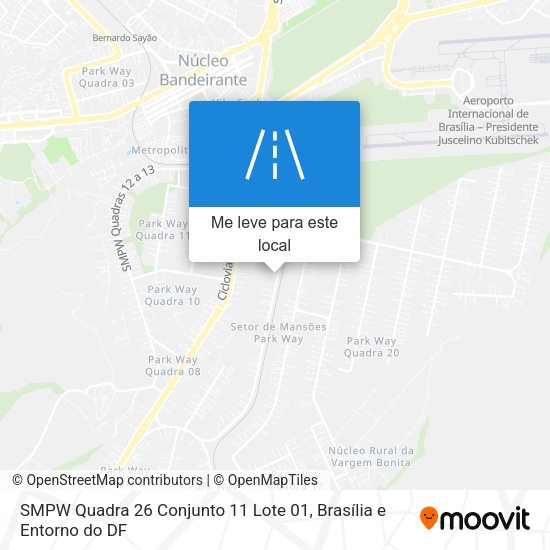 SMPW Quadra 26 Conjunto 11 Lote 01 mapa