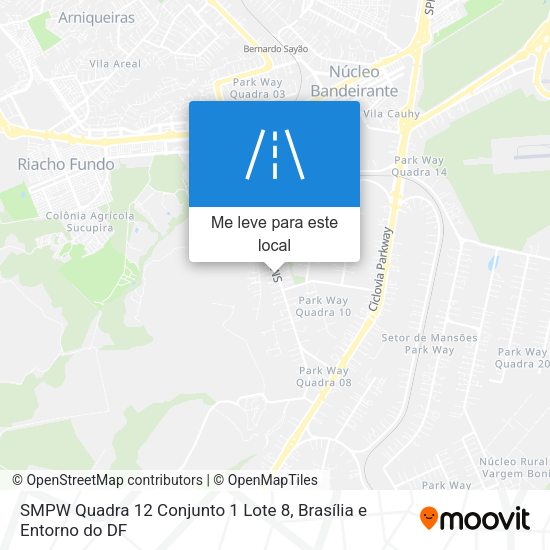 SMPW Quadra 12 Conjunto 1 Lote 8 mapa