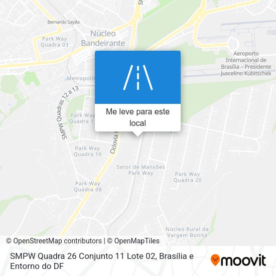 SMPW Quadra 26 Conjunto 11 Lote 02 mapa