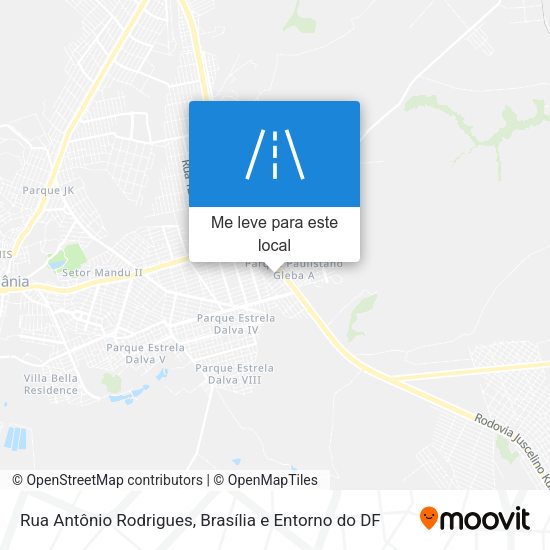 Rua Antônio Rodrigues mapa