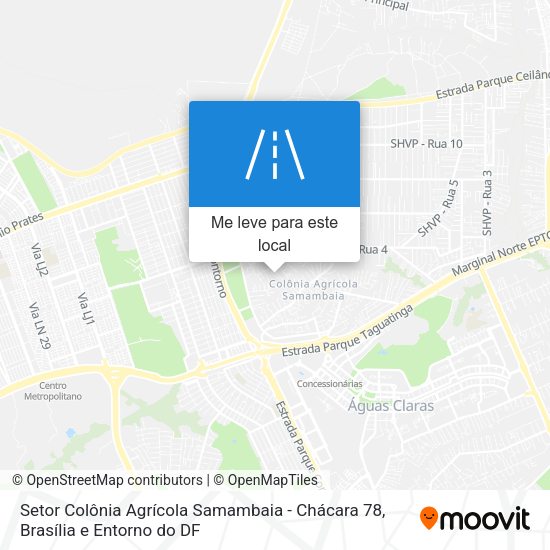 Setor Colônia Agrícola Samambaia - Chácara 78 mapa
