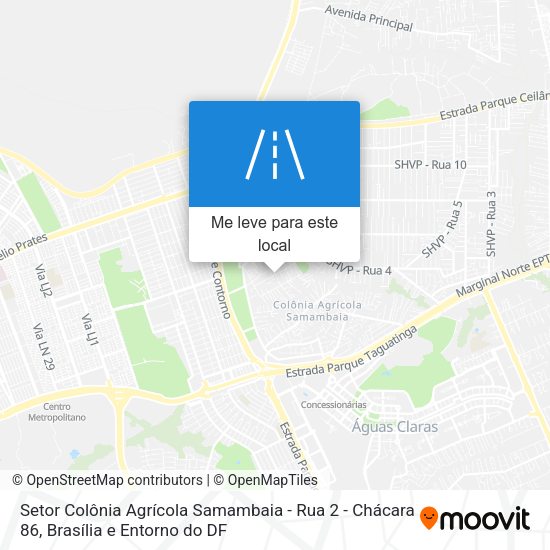 Setor Colônia Agrícola Samambaia - Rua 2 - Chácara 86 mapa