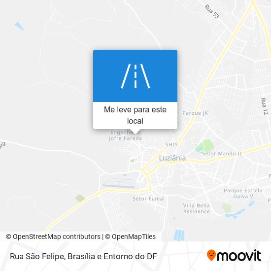 Rua São Felipe mapa