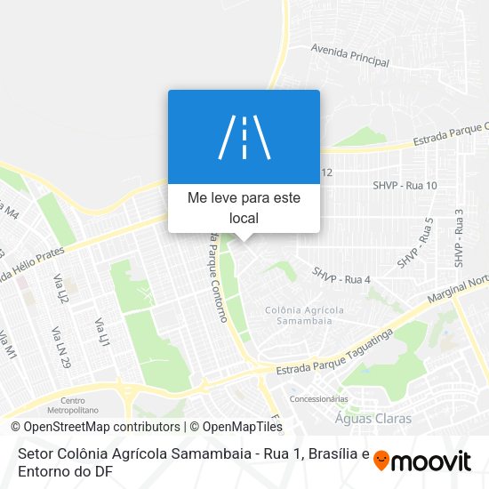 Setor Colônia Agrícola Samambaia - Rua 1 mapa
