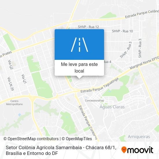 Setor Colônia Agrícola Samambaia - Chácara 68 / 1 mapa