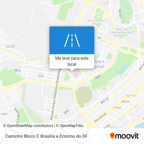 Caminho Bloco F mapa