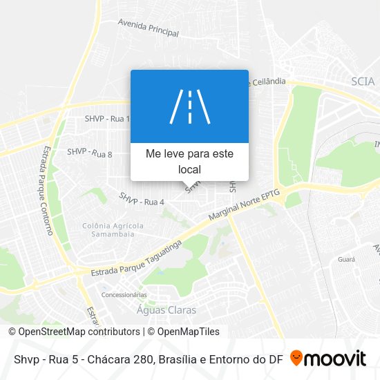 Shvp - Rua 5 - Chácara 280 mapa