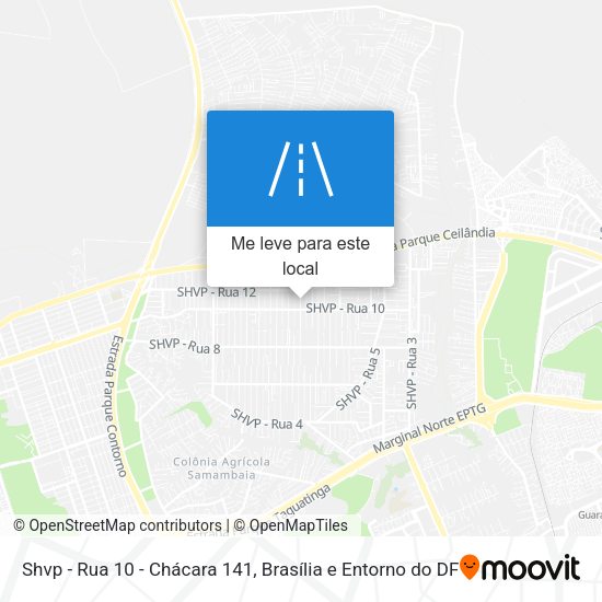 Shvp - Rua 10 - Chácara 141 mapa