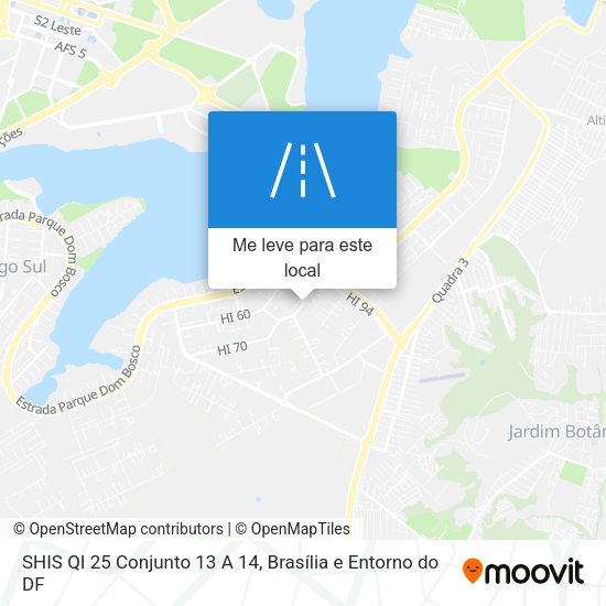 SHIS QI 25 Conjunto 13 A 14 mapa