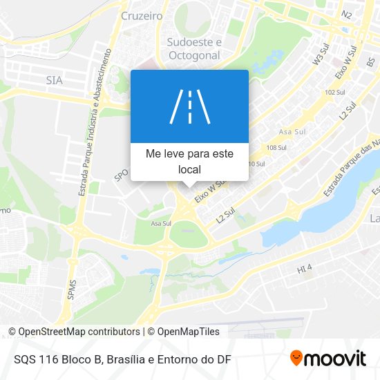 SQS 116 Bloco B mapa