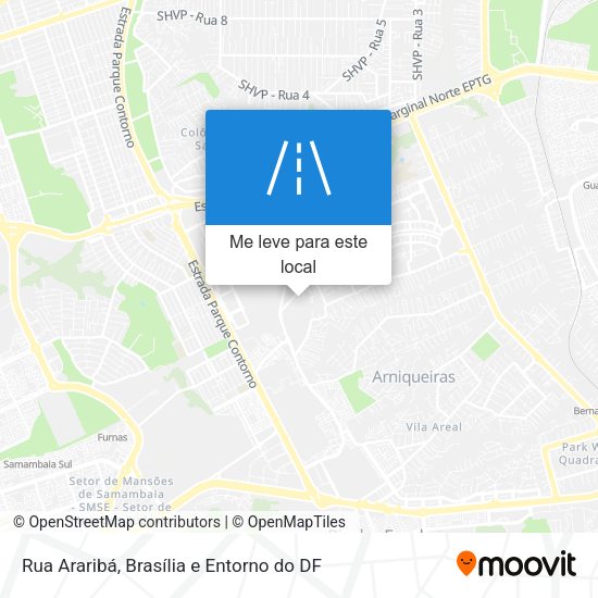 Rua Araribá mapa