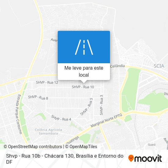 Shvp - Rua 10b - Chácara 130 mapa