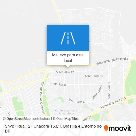Shvp - Rua 12 - Chácara 153/1 mapa